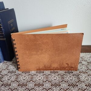 Unique Brown Spiral Bound Scrapbook